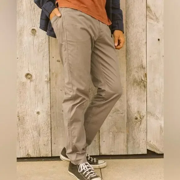 NWT Toad&Co Organic Cotton‎ Blend Khaki 5 Pocket Mission Ridge Lean Pants 38x34 - Picture 3 of 3